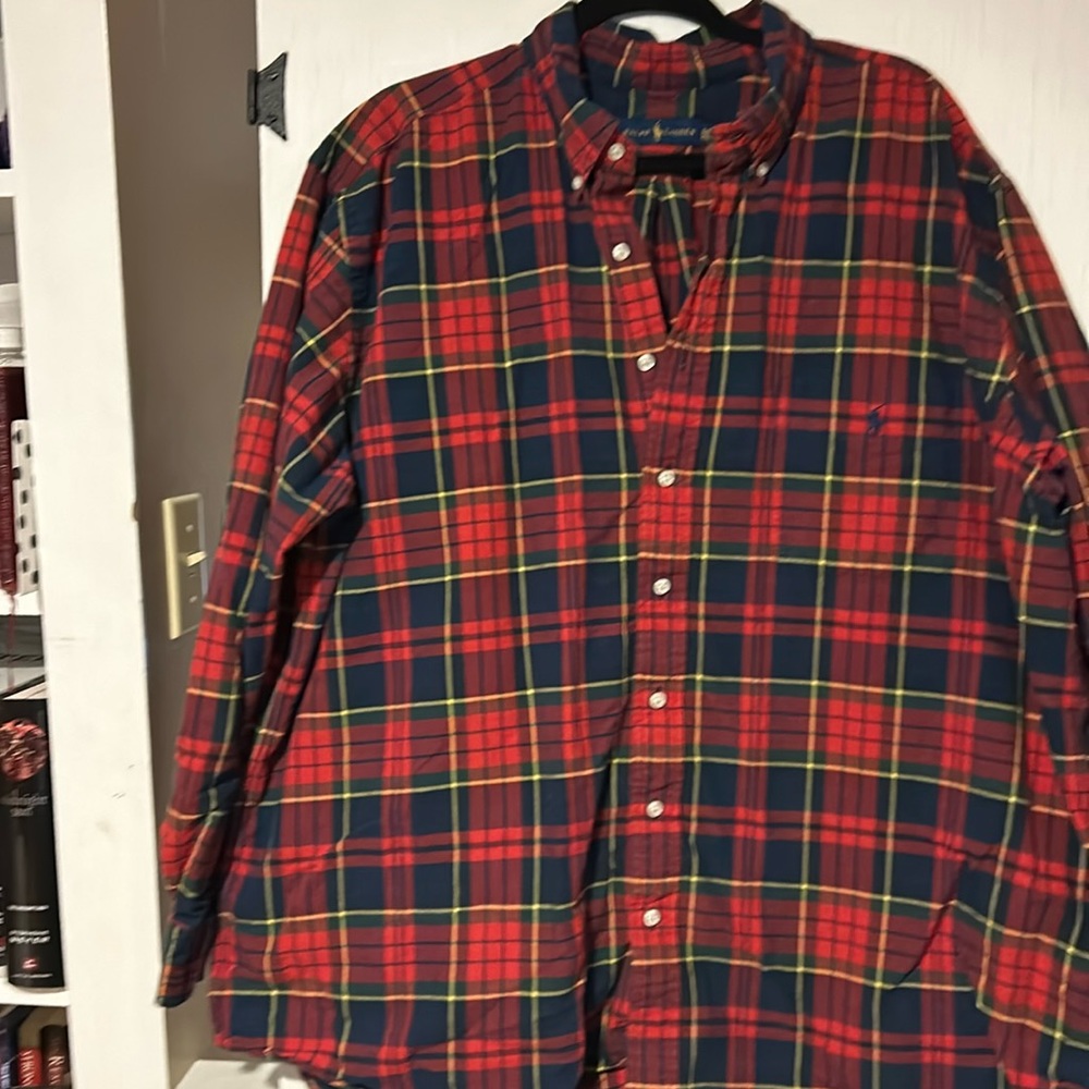 Ralph Lauren men’s red plaid shirt 2xb